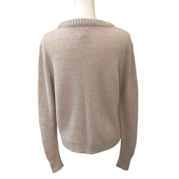 Converse One Star Beige Long Sleeve Round Neck Pullover Sweater Size Large - Picture 5 of 7